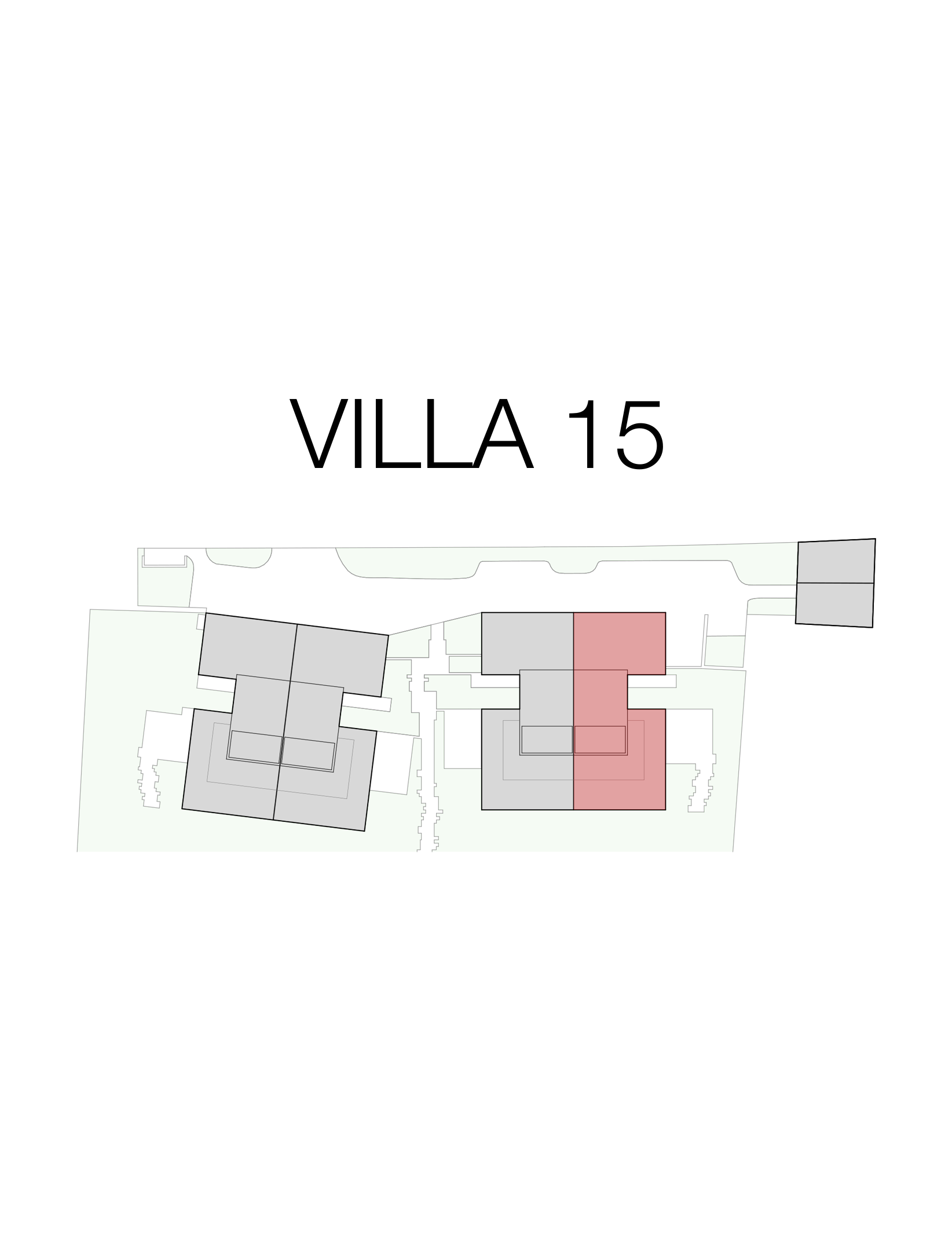 Plan de situation de la villa 15 de la promotion immobilière Les Toits du Rhône à Aïre