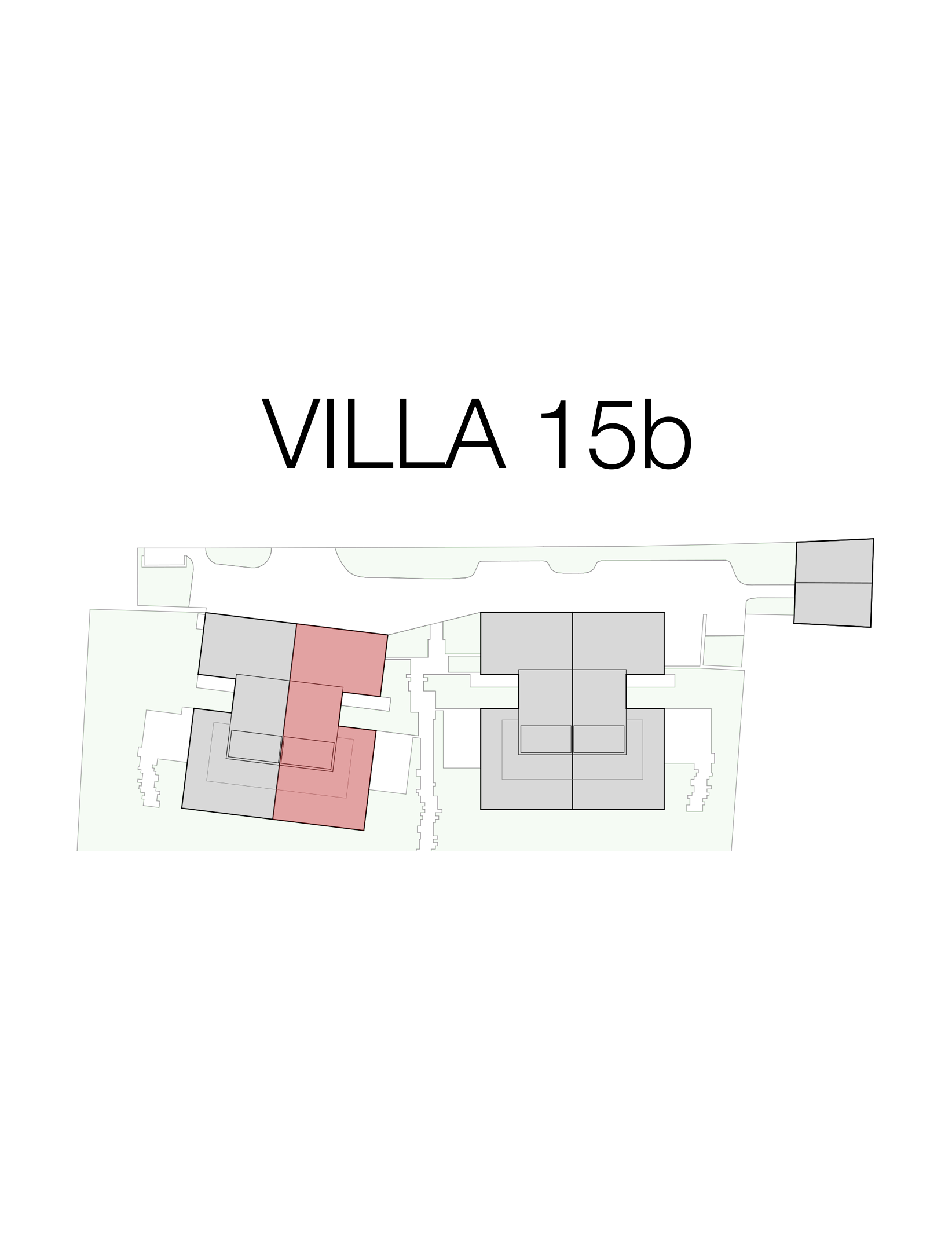Plan de situation de la villa 15b de la promotion immobilière Les Toits du Rhône à Aïre